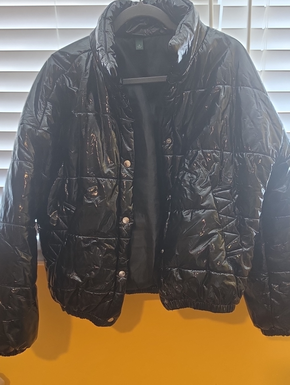 wild fable Shiny Black Quilted Puffer Jacket